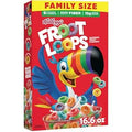 Kellogg's Froot Loops Breakfast Cereal, Good Source of Fiber, 15g Whole Grains, Family Size, 16.6 oz