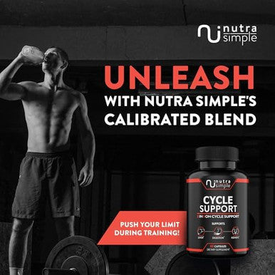 Cycle Support Supplement For Men, 3-In-1 On Cycle Support, Made In Usa, Liver Support With Milk Thistle, Zinc, Dandelion, Beet Root, Artichoke Extract, Berberine - 60 Capsules