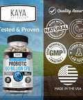 Kaya Naturals Probiotic Billion CFU Probiotics for Women Probiotics for Men and Adults Natural Gut Health and Immune Support Supplement Provides Digestive Support