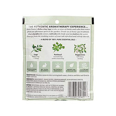 Aura Cacia Balancing Sage Aromatherapy Mineral Bath 2.5 oz. Packet