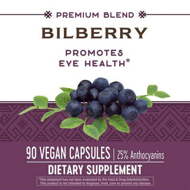 Nature'S Way Bilberry Standardized Extract Veg Capsules 90 Ea (Pack Of 3)