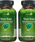 Irwin Naturals Vision Sharp Multinutrient Eye Health 42 Liquid Softgels Pack Of 2 With Lutein Bilberry & Omega3S 42 Total Servings