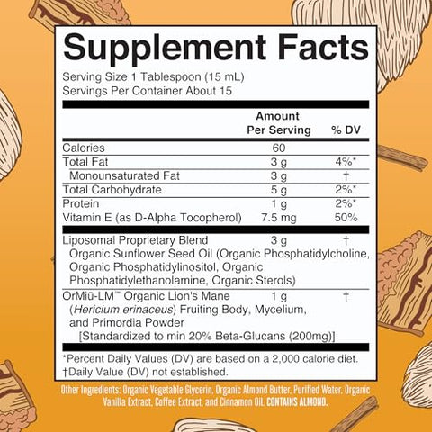 Maryruth'S Maryruth Organics Lion'S Mane Liposomal (Coffee Cake) & Hair Growth Max (Almond Cookie) Clean Label Project Verified Vitamins For Cognitive Support Beauty And Overall Health Vegan Non-Gmo