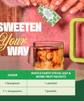 Whole Earth Sweetener Co. NATURE SWEET Stevia & Monk Fruit Sweetener, Erythritol Sweetener, Stevia Packets, Sugar Substitute, Natural Sweetener, 40-Count