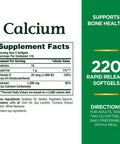 Nature'S Bounty Calcium 1200 Mg With Vitamin D3 Bone Health & Immune Support Vitamin D3 1000 Iu 220 Softgels (Pack Of 2)