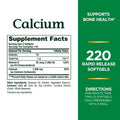 Nature'S Bounty Calcium 1200 Mg With Vitamin D3 Bone Health & Immune Support Vitamin D3 1000 Iu 220 Softgels (Pack Of 2)