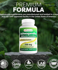 Best Naturals 2 Pack Ashwagandha Capsules For Relaxing Stress And Mood 500 Mg 120 Count (Total 240 Capsules)