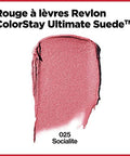 Revlon Lipstick Colorstay Ultimate Suede Lipstick High Impact Lip Color With Moisturizing Creamy Formula Infused With Vitamin E 025 Socialite 0.09 Oz