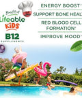 Lifeable Sugar Kids Vitamin B12 Gummies 1000 Mcg Great Tasting B12 Vitamins For Kids Energy Mood And Metabolism Support B 12 Vitamin Gummies For Boys And Girls 90 Gummies