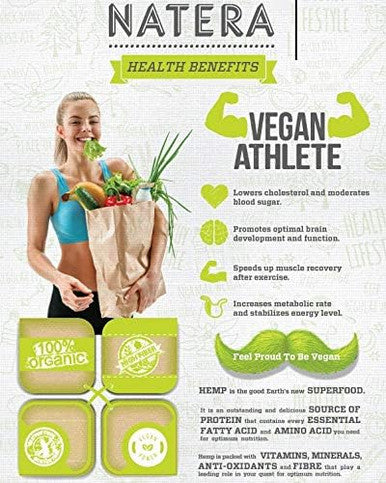Best Hemp Hearts (1,3 kg) Natural Flavor - NATERA Quality Plant Based Hemp Seed Hearts Exceptionally Pure, Plump and Nutritious Try It