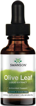 Swanson Olive Leaf Liquid Extract (Alcohol- and Sugar-) 1 fl Ounce (29.6 ml) Liquid