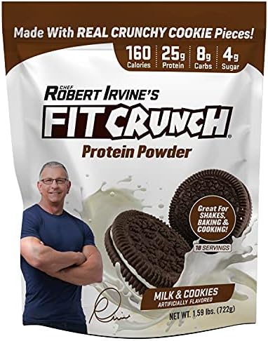 Fit Crunch Triblend Whey Protein Keto Friendly Low Calories High Protein Gluten Soy (18 Servings Chocolate Deluxe)