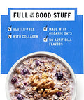 Purely Elizabeth, Blueberry Walnut, Superfood Oatmeal Pouch 8oz (8oz Bag), Collagen, Gluten-Free, Organic Oats (Pack of 2)