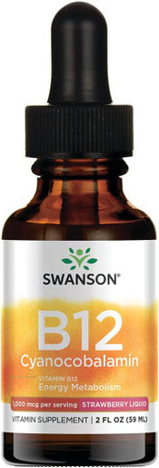 Swanson Vitamin B-12 Sublingual Liquid 1Vitamin 000 mcg 2 fl Ounce (59 ml) Liquid