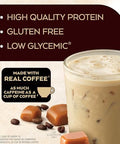Atkins CafÃƒÂ© Caramel Protein Shake 3G Net Carb + Atkins Vanilla Caramel Pretzel Protein Bar 4G Net Carbs Keto Friendly Bundle