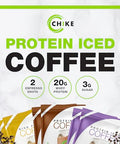 Chike High Protein Iced Coffee Naturally Sweetened Sampler Pack 20 G Protein 2 Shots Espresso Nongmo Keto Friendly And Gluten 6 Single Serve Packets