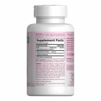 Nature's Bounty Hair Growth Supplement 1 Per Day Clinically Shown To Support Thicker Fuller Hair With Biotin Silicon & Arginine 90 Capsules