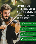 OYIR 300 Billion Afu Akkermansia Probiotic Glp 1 Probiotic Akkermansia Muciniphila Supplement Support Digestive, Immune, Overall Health For Men and Women Enhances Gut Lining Function