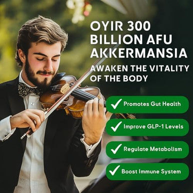 OYIR 300 Billion Afu Akkermansia Probiotic Glp 1 Probiotic Akkermansia Muciniphila Supplement Support Digestive, Immune, Overall Health For Men and Women Enhances Gut Lining Function