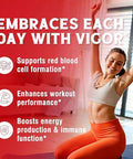 Vitalibre Iron Supplement For Women & Men, With Vitamins C, B6, B12 & Folate+Vitalibre Women'S Probiotics 100 Billion Cfu, 15 Strains, W/Prebiotic, Cranberry, Vitamin B6 & Vc,