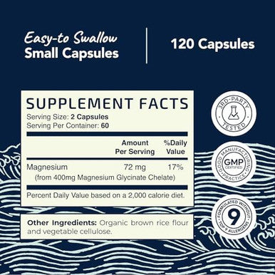 Nobi Nutrition Magnesium Glycinate 400Mg (120Ct) & Magnesium Citrate 500 Mg (120Ct) High Absorption, Calm, Relaxation, Digestion & Muscle Support Non-Gmo Magnesium Complex Bundle