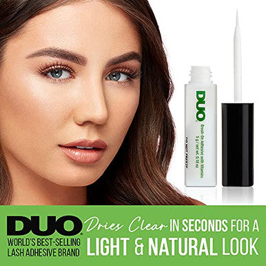 Duo Brush-On Lash Adhesive With Vitamins A C & E Clear 0.18 Oz 2-Pack