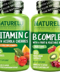 Naturelo Vitamin C Capsules 90 Count Vitamin B Complex 120 Count Bundle
