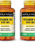 2 Pack Special Of Mason Natural B6 500Mg Tablets 60 Per Bottle