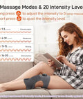 Gobok 8 Modes&20 Intensities Cordless Knee Massager With HeatKnee Brace For Arthritis Pain ReliefMuscle RelaxationHeating Pad For Knee Shoulder Elbow For Father (Pink)
