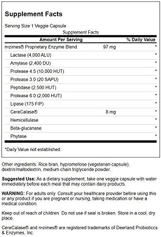 Swanson n-zimes Dairy 90 Veg Capsules Enzyme (2 Pack)