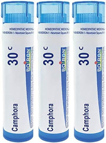 Boiron Camphora 30C Homeopathic Medicine For Onset Of Common Cold Pack Of 3 (240 Pellets)