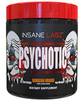 Insane Labz Psychotic High Stimulant Pre Workout Powder Extreme Lasting Energy Focus And Endurance With Beta Alanine Creatine Monohydrate Dmae 35 Srvgs (Hawaiian Orange)