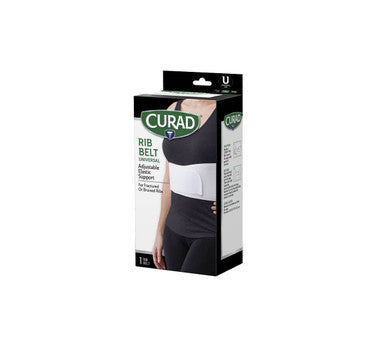 Curad Universal Rib Belt Supports Bruised or Broken Ribs Elastic Material for Comfort Contoured Unisex Fits 28" - 50" 1 Belt