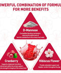 Natisland D Mannose With Cranberry Gummies D-Mannose Supplements 1500Mg For Women With Hibiscus For Urinary Tract Health Bladder Liver Support Sugar-Free Vegan Raspberry Flavor 60 Count