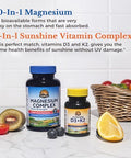 Vitalitown Ultra Magnesium and Vitamin D3 K2 Bundle (Pack of 2) 10 in 1 Magnesium Complex and 10000 IU D3 MK7 for Bone Muscle Heart Sleep Teeth and Immune 90 Mag Capsules and 90 D3 Softgels