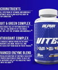 Vites Mens Multivitamin Complete Daily Supplement with Fruits Veggies Energy Immune and Prostate Support Daily Whole Food Vitamins with Antioxidants and Digestive Enzymes