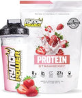 Ryno Power All Natural Whey Protein 2Lb (20 Servings) 'Strawberry' 100% Whey Protein Blend & No Fillers Non Gmo