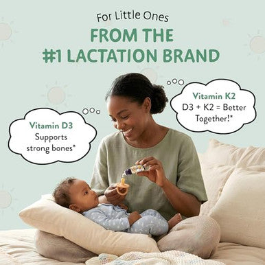 Legendairy Milk Vitamin D Drops For Infants Organic Baby Vitamin D3 K2 Liquid 400 Iu Vegan For Newborns Toddlers & Kids Childrens Supplement For Strong Bones & Teeth Sugar Free 90 Servings