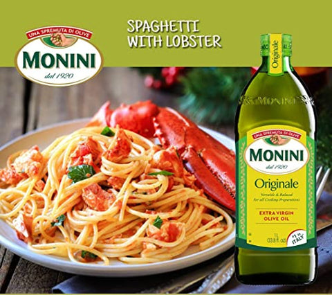 MONINI Premium Extra Virgin Olive Oil | Originale Versatile & Balanced | Tin Can | 101.4oz (3L)