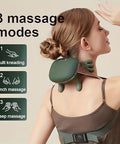Dexmary Neck Massager With Heat Neck Massager For Pain Relief Deep Tissue Shiatsu Shoulder And Back Massager With 3 Modes & 2 Heat Levels Portable And Rechargeable Relax Muscle Tension (Green)