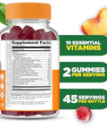 Lifeable Multivitamin For Men Gummies Vit A C D E B1 B2 Niacin B5 B6 Folate B12 Biotin Iodine Zinc Chromium Ginseng Lycopene Inositol Mens Multivitamins Gummies 90 Gummies