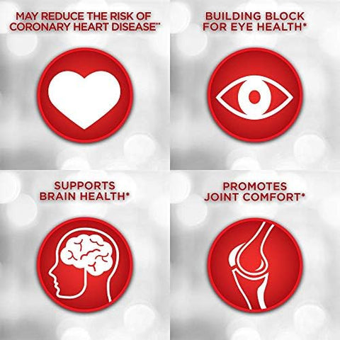 Megared Advanced 4In1 2X Concentrated 500Mg Omega3 Fish Oil & Antarctic Krill Oil With Fatty Acid Epa/Dha Supports Heart Brain Joints Eye Health 80 Count Softgels (2 Pack)