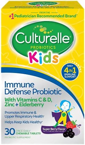 Culturelle Kids Complete Chewable Multivitamin + Probiotic For Kids and Immune Defense Probiotic With Vitamin C