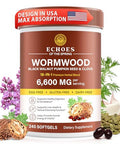 Echoes Of The Spring Wormwood Black Walnut Clove Cleanse For Humans 18-In-1 Herbal Gut Health & Digestive Support Formula 6600Mg Per Serving 240 Softgels 80 Day Supply With Pumpkin Seed Garlic & Oregano