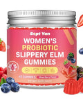 Sept Yan Feminine Probiotic Slippery Elm Gummies With Dim Cranberry Aloe Vera Vitamin D3 & E For Women Ph Balance Gut Health & Immune System Promote Vaginal Health For Women Mixed Berry Flavor 60 Counts