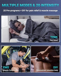 Comfytemp Tens Unit Muscle Stimulator For Pain Relief Fsa Eligible Tens Machine - 24 Modes & Diy Hsa Dual Channel Ems Unit For Back Neck Shoulder Electronic Pulse Massager Fathers Day 10 Pads