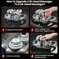 Akalol 24 & 16 Head Massage Gun Deep Tissue Body Massage For Back Shoulders Neck Legs Foot Massage Gun Deep Tissue Percussion Massager With 9 Modes & 30 Levels Body Muscle Pain Relief
