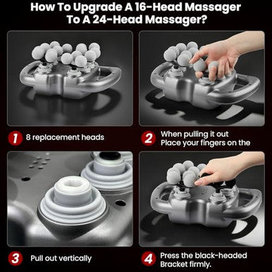 Akalol 24 & 16 Head Massage Gun Deep Tissue Body Massage For Back Shoulders Neck Legs Foot Massage Gun Deep Tissue Percussion Massager With 9 Modes & 30 Levels Body Muscle Pain Relief