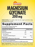 Sundance Magnesium Glycinate Gummies 200mg 50 Count Grape Flavor Vegan NonGMO and Gluten Supplement