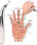 Lkhsyan Acupuncture Pen 5-In-1 Powerful Meridian Energy Pen For Pain Relief With 3 Massage Heads Usb Rechargeable (Includes Massaging Gel)